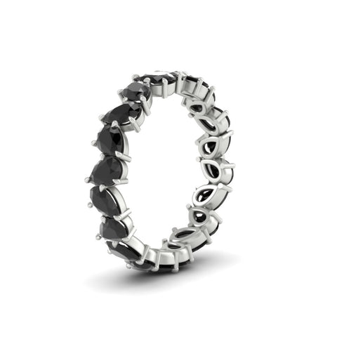 Pear Eternity Wedding Band Zig Zag