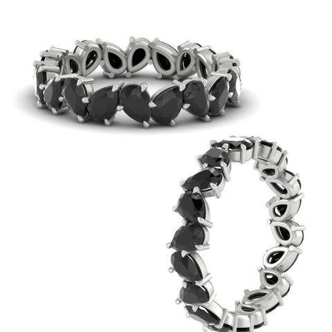 Pear Eternity Wedding Band Zig Zag