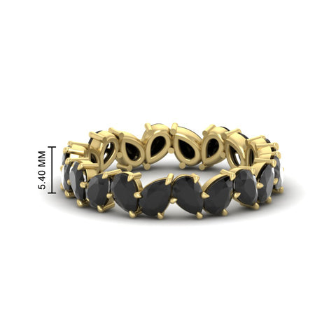 Pear Eternity Wedding Band Zig Zag
