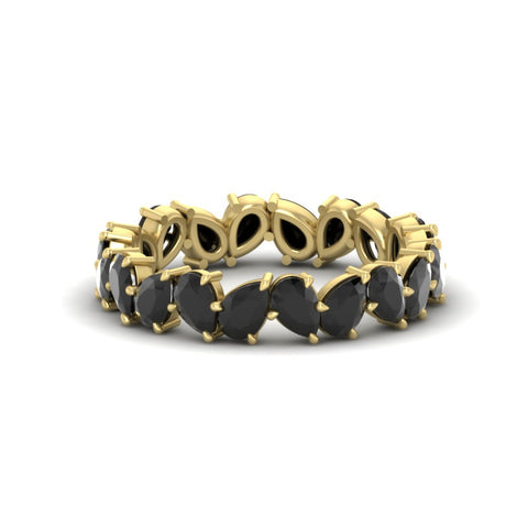 Pear Eternity Wedding Band Zig Zag