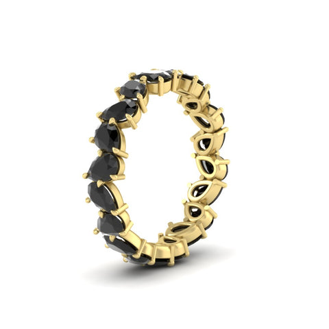 Pear Eternity Wedding Band Zig Zag
