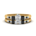 Load image into Gallery viewer, pear-shaped-channel-three-stone-diamond-engagement-ring-with-black-diamond-in-yellow-gold-FDENS205PEGBLACK-NL-YG.jpg
