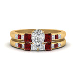 Load image into Gallery viewer, pear-shaped-channel-three-stone-diamond-engagement-ring-with-ruby-in-yellow-gold-FDENS205PEGRUDR-NL-YG.jpg

