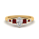 Load image into Gallery viewer, pear-shaped-channel-three-stone-diamond-engagement-ring-with-ruby-in-yellow-gold-FDENS205PERGRUDR-NL-YG.jpg