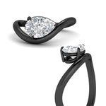 Load image into Gallery viewer, pear-shaped-curve-wave-diamond-solitaire-engement-ring-in-black-gold-fd11566per-nl-bg.jpg
