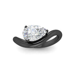 Load image into Gallery viewer, pear-shaped-curve-wave-diamond-solitaire-engement-ring-in-black-gold-fd11566per-nl-bg.jpg
