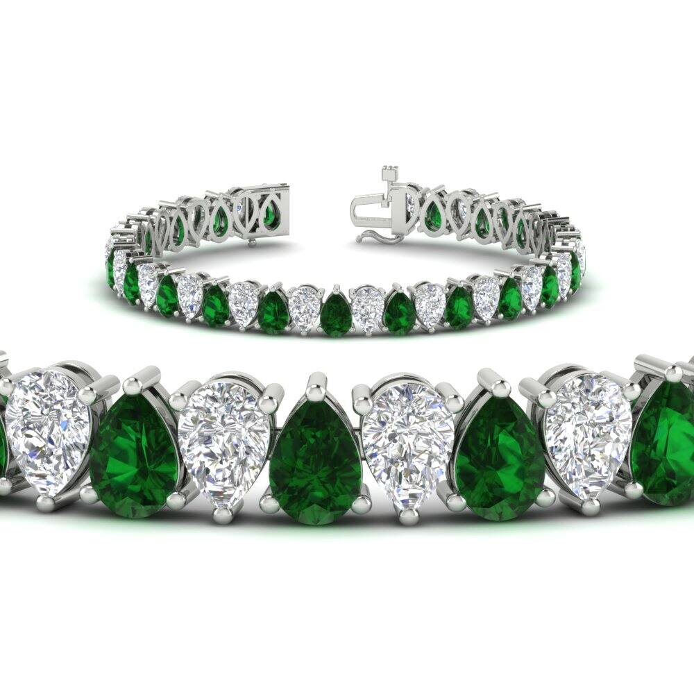 Pear Shaped Tennis Bracelet 21 Carat