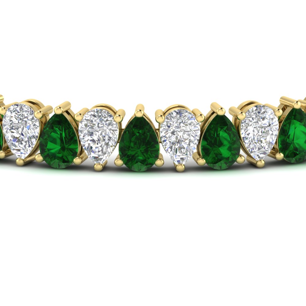 Pear Shaped Tennis Bracelet 21 Carat