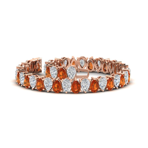 Pear Shaped Tennis Bracelet 21 Carat