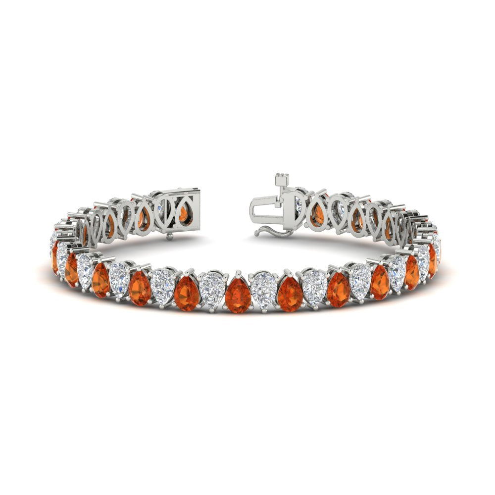 Pear Shaped Tennis Bracelet 21 Carat
