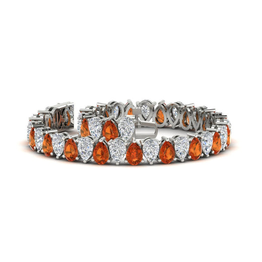 Pear Shaped Tennis Bracelet 21 Carat
