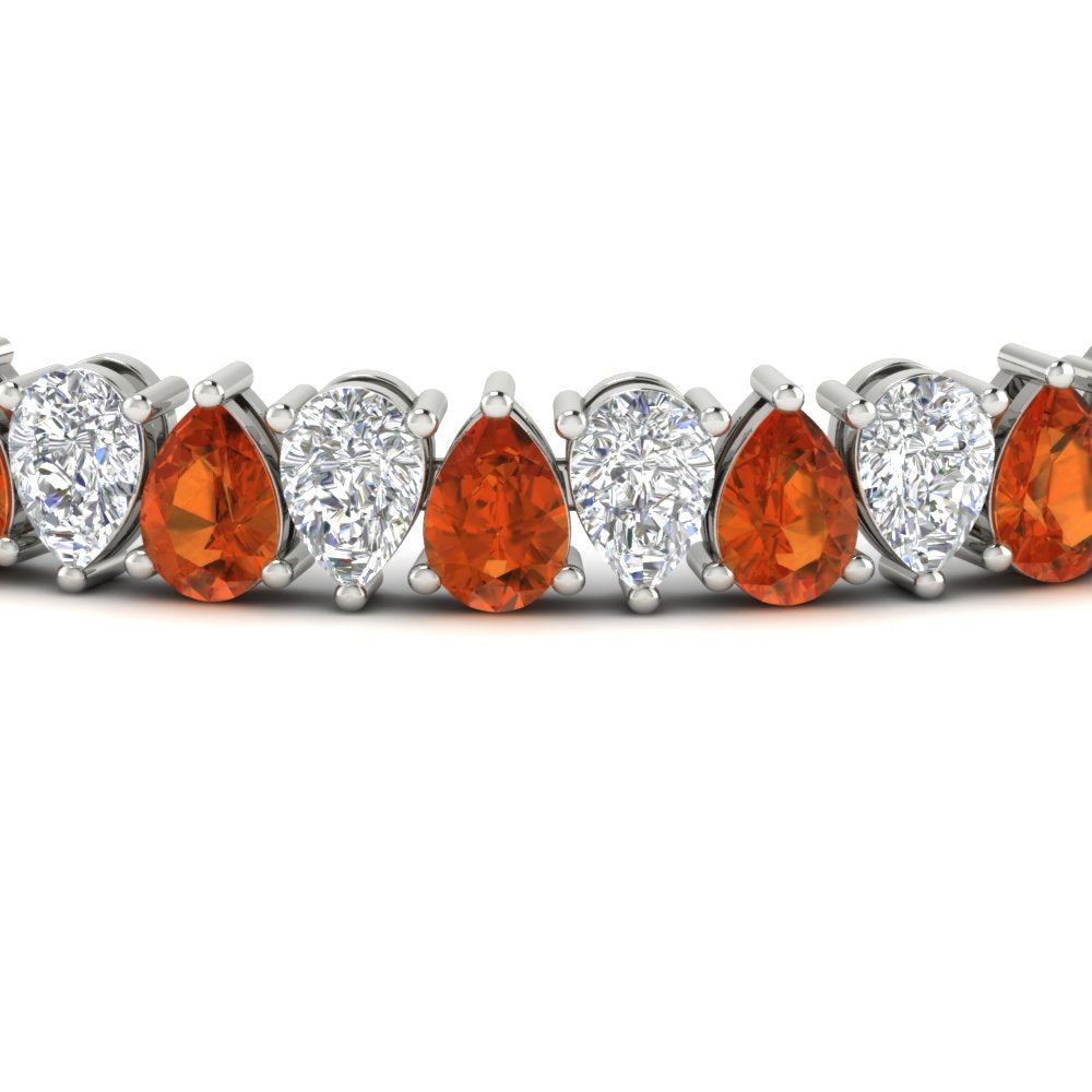 Pear Shaped Tennis Bracelet 21 Carat