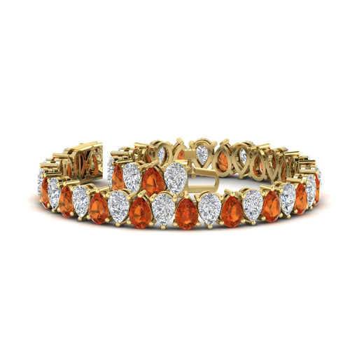 Pear Shaped Tennis Bracelet 21 Carat