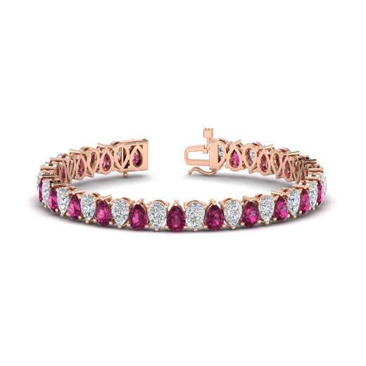 Pear Shaped Tennis Bracelet 21 Carat