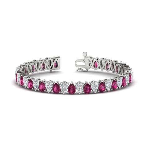 Pear Shaped Tennis Bracelet 21 Carat