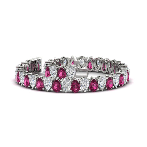 Pear Shaped Tennis Bracelet 21 Carat