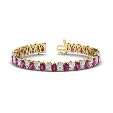 Pear Shaped Tennis Bracelet 21 Carat