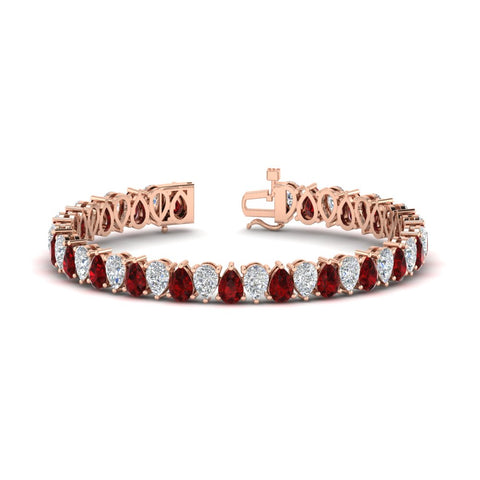 Pear Shaped Tennis Bracelet 21 Carat
