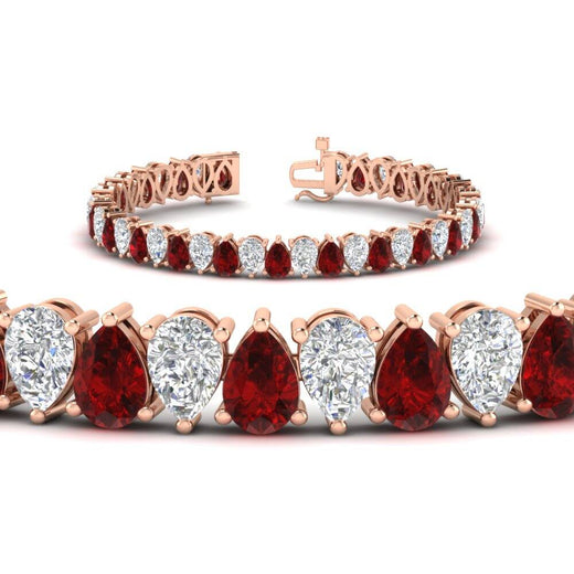 Pear Shaped Tennis Bracelet 21 Carat