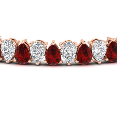 Pear Shaped Tennis Bracelet 21 Carat