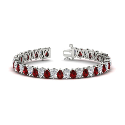 Pear Shaped Tennis Bracelet 21 Carat