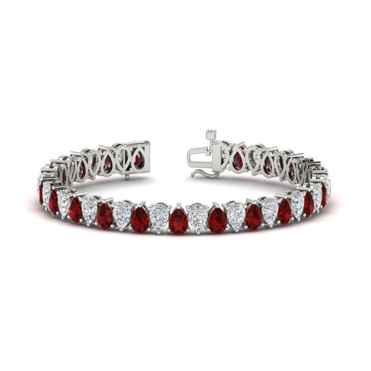Pear Shaped Tennis Bracelet 21 Carat