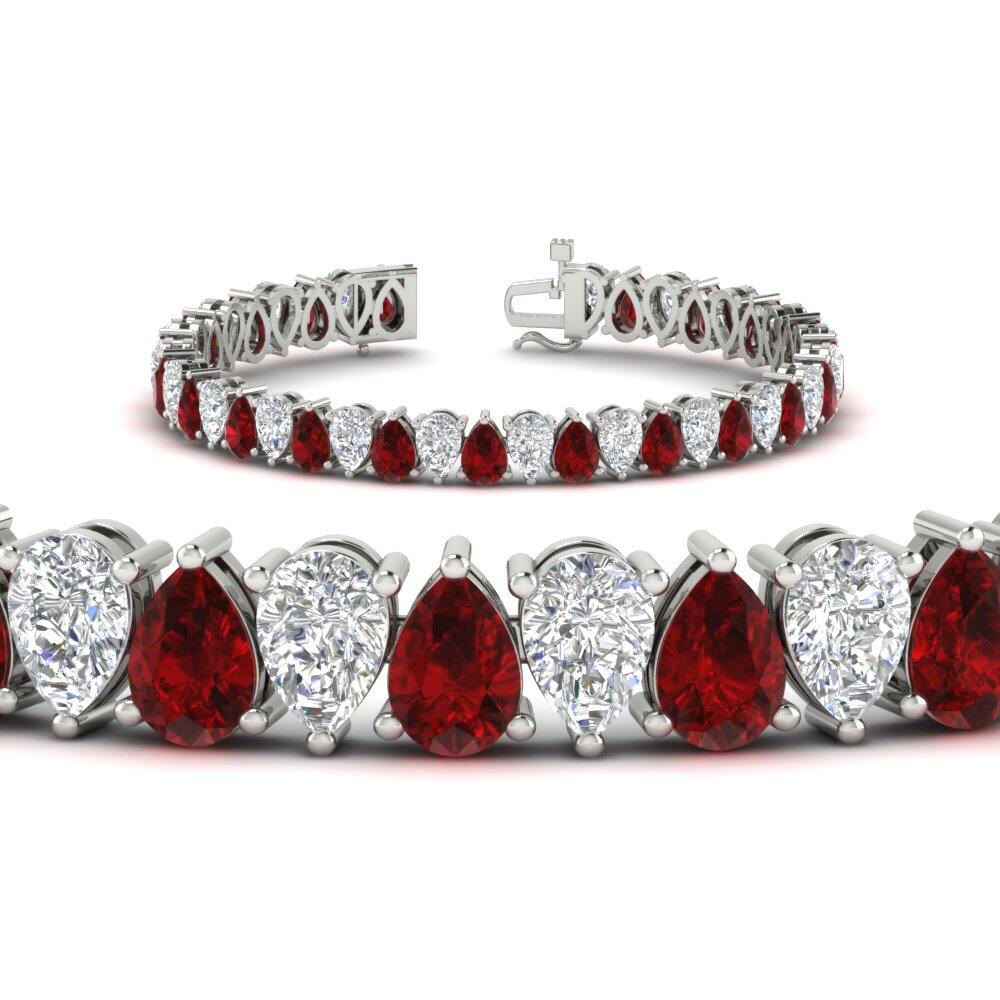 Pear Shaped Tennis Bracelet 21 Carat