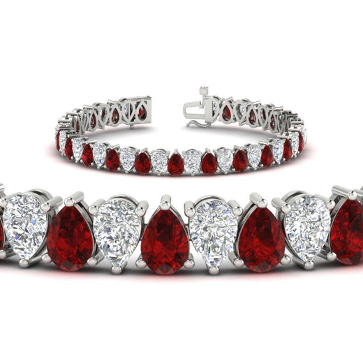 Pear Shaped Tennis Bracelet 21 Carat