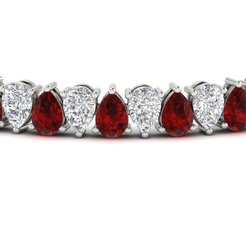 Pear Shaped Tennis Bracelet 21 Carat