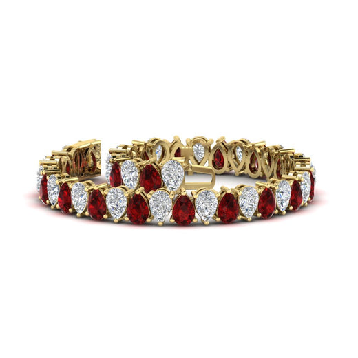 Pear Shaped Tennis Bracelet 21 Carat