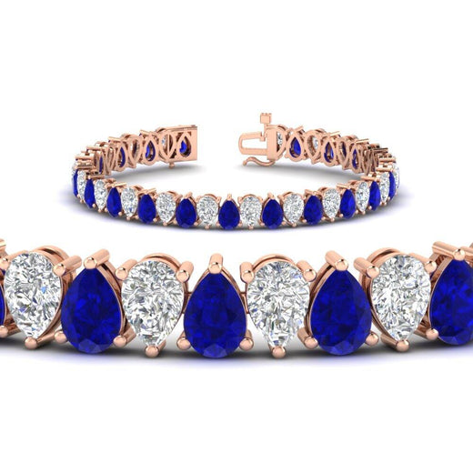 Pear Shaped Tennis Bracelet 21 Carat