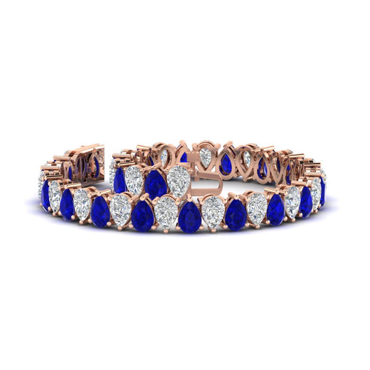Pear Shaped Tennis Bracelet 21 Carat
