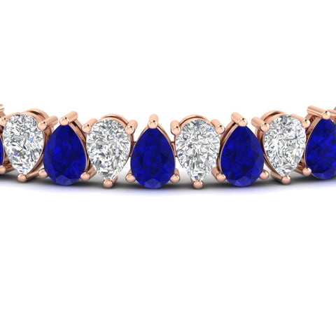 Pear Shaped Tennis Bracelet 21 Carat