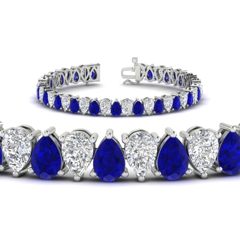 Pear Shaped Tennis Bracelet 21 Carat