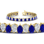 Load image into Gallery viewer, Pear Shaped Tennis Bracelet 21 Carat

