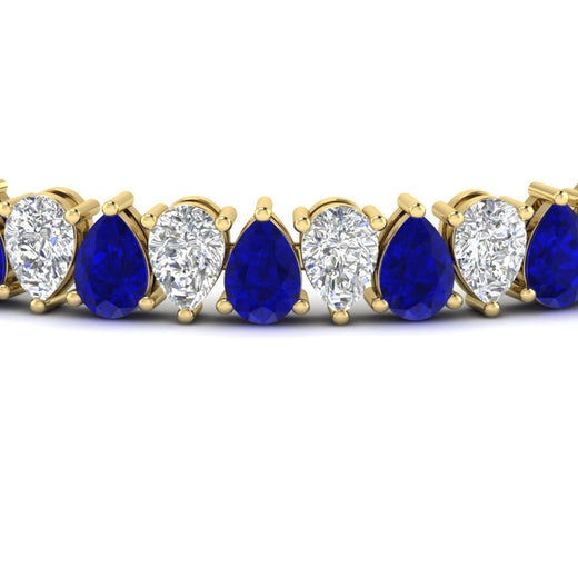 Pear Shaped Tennis Bracelet 21 Carat
