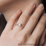 Load image into Gallery viewer, pear-shaped-diamond-celtic-solitaire-ring-in-rose-gold-FD8541R-PER-RG-HAND?v=1758624161
