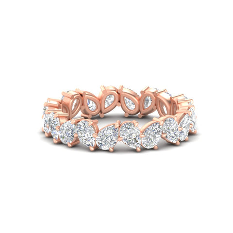 Pear Eternity Wedding Band Zig Zag