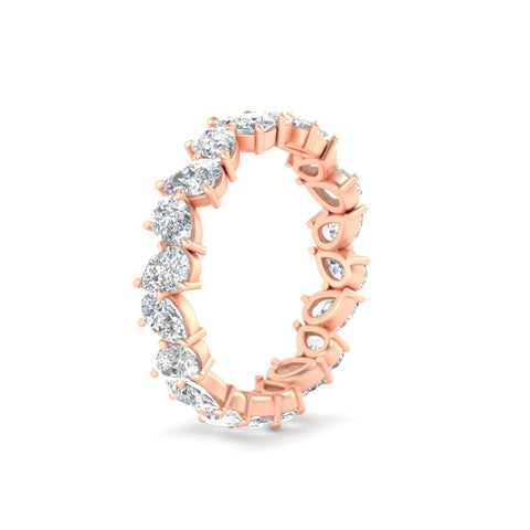 Pear Eternity Wedding Band Zig Zag