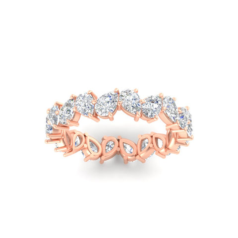 Pear Eternity Wedding Band Zig Zag