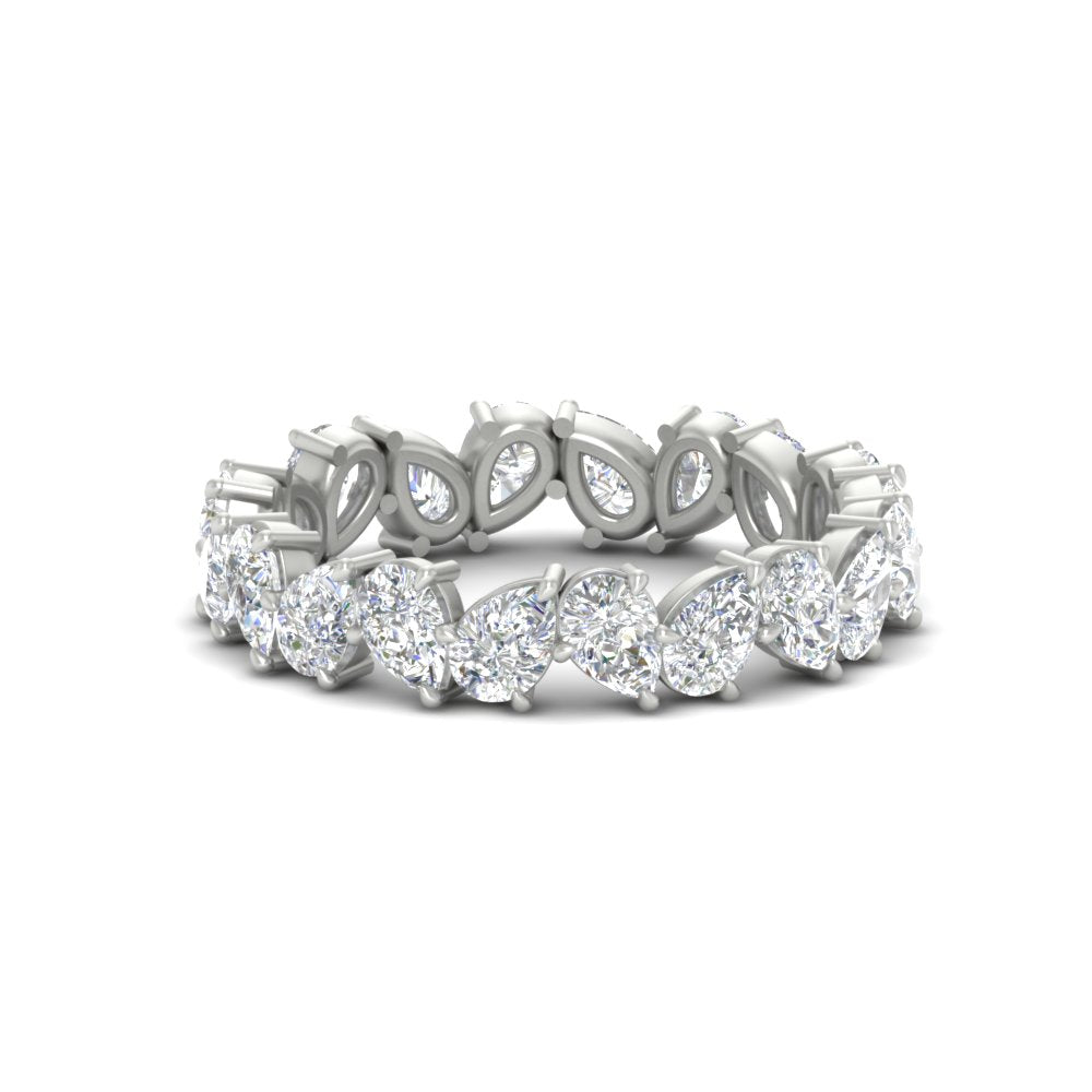 Pear Eternity Wedding Band Zig Zag