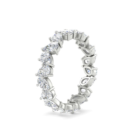 Pear Eternity Wedding Band Zig Zag