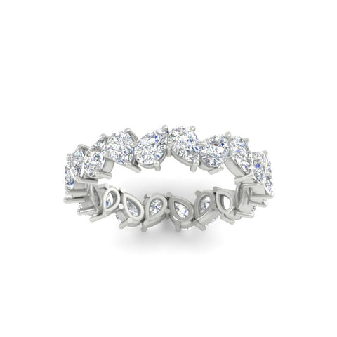 Pear Eternity Wedding Band Zig Zag
