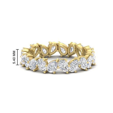 Pear Eternity Wedding Band Zig Zag