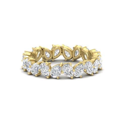 Pear Eternity Wedding Band Zig Zag