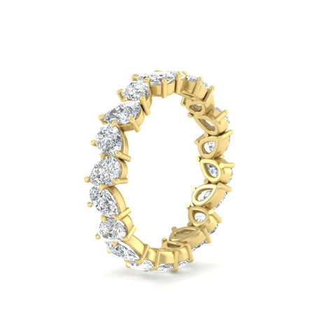 Pear Eternity Wedding Band Zig Zag