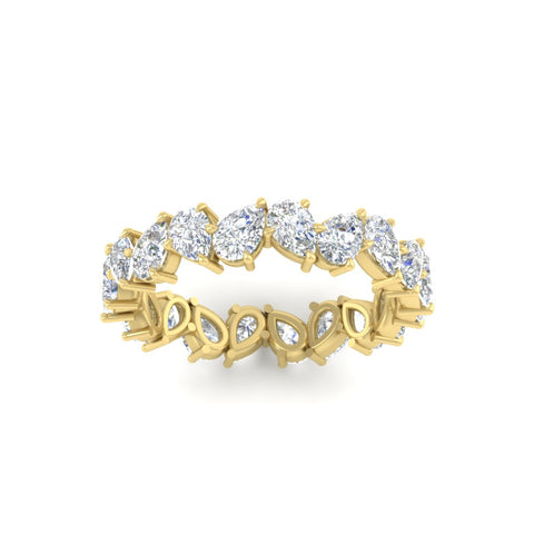 Pear Eternity Wedding Band Zig Zag