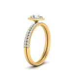 Load image into Gallery viewer, pear-shaped-diamond-halo-wedding-ring-set-in-yellow-gold-FD8523PE-NL-YG