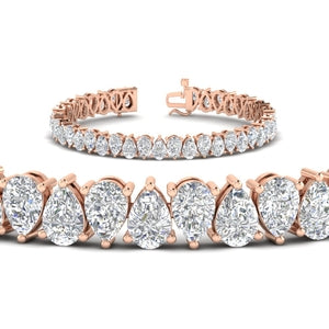 Pear Shaped Tennis Bracelet 21 Carat