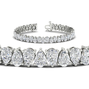 Pear Shaped Tennis Bracelet 21 Carat